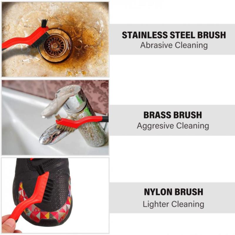Double End Brush Stainles Steel Wire Brush Cleaning Rust Removing Polishing Tool