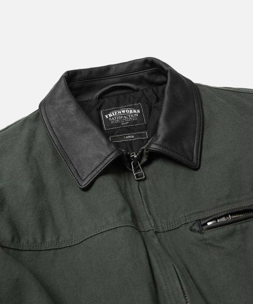 Frizmworks Heavy Canvas Destroyed Work Jacket _ Olive