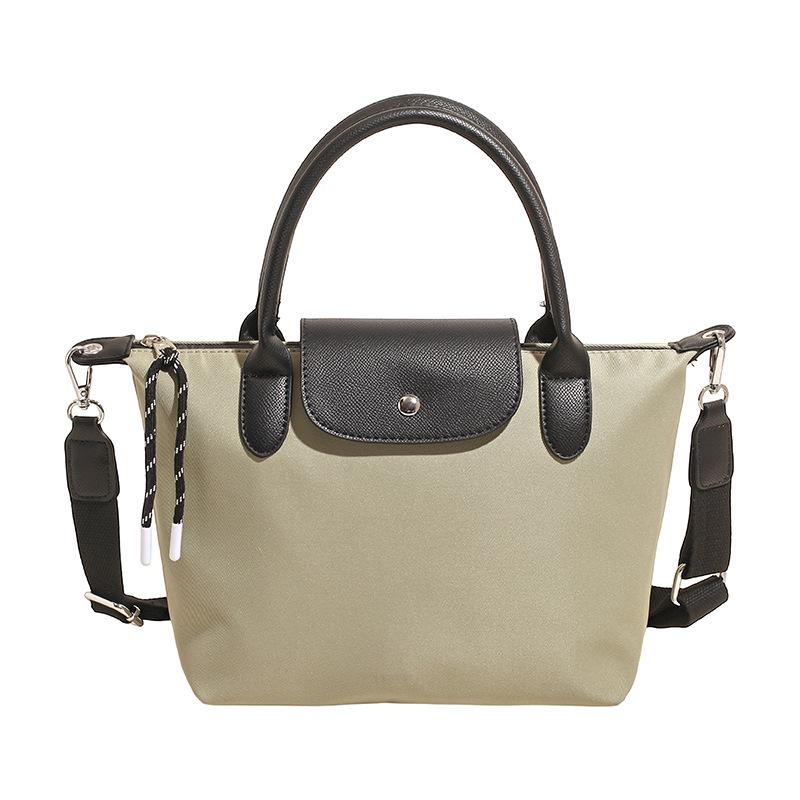 Minimalist Color-Block Oxford Cloth Handbag: Versatile, Fashionable Shoulder Bag with Unique Texture.
