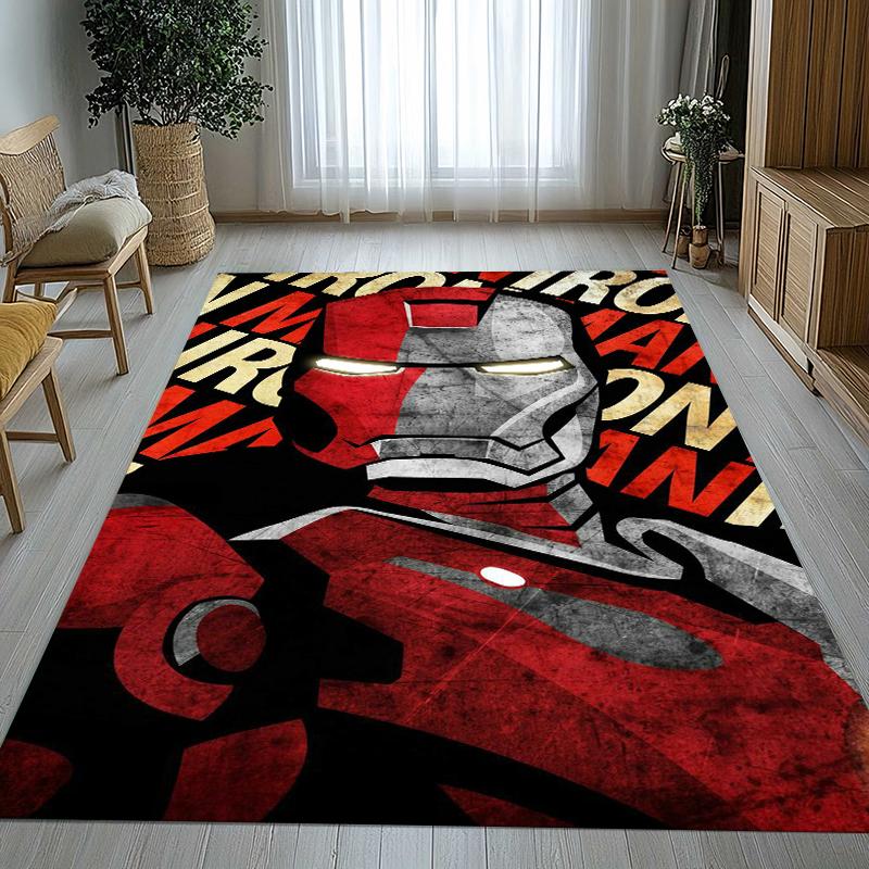 Marvel Avengers Spider Man Cartone Animato Tappeto Area Antiscivolo per Soggiorno Tappeto Morbido per Camera da Letto Stanza dei Giochi dei Bambini Divano, Zerbino Decorazione per la Casa