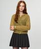 Raverous Mohair Round Neck Knit Cardigan_Olive
