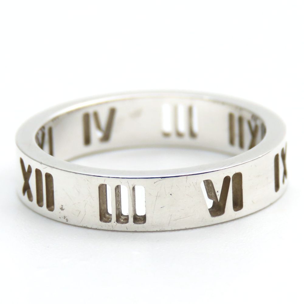 Folosit TIFFANY&Co. Inel Atlas Îngust EU#46 Argint925 2.0g Accesorii Argint