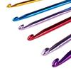 12pcs Metal Handle 2-8mm Crochet Hook Set Colorful Stainless Steel Knitting Needles Yarn Sweater Weave Sewing Needles Craft Tool