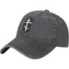 Orthodox Cross Baseball Cap Washed Denim Adjustable Dad Hat for Unisex Women