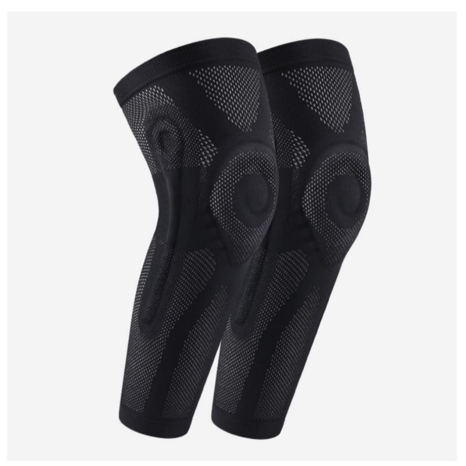 Professional Breathable Knee Protector Guard Padded Compression Sleeves Nylon Basketball Sports Knee Support M чёрный
