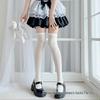 In-Stock Pink Over-the-Knee Women's Socks, Summer Thin Style with Bow, JK Ballet Style White Stockings