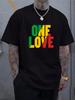 One Love Letters T Shirts For Unisex Fashion Trend Streetwear 3D Printed Short Sleeve Tshirts Cool Oversized Hip Hop Tees Tops
