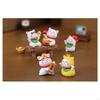 62KD 6Pcs Fortune Cats Miniatures Figurines for Positive And Auspiciously Decors