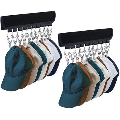 10 Clips Hüte Organizer Rack Hängendes Schirmmützen Schal Aufbewahrungsregal Kleiderbügel Multifunktionaler Schrank Garderoben Aufbewahrungshalter
