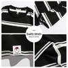 CHOCOOLATE Men's Stripe Color-block Crew Neck T-Shirt