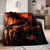 1pc Punisher Butterflies Skull Blanket, Lightweight Flannel Throw Blanket for Sofa, Bed, Travel, Camping, Living Room, Office, Couch016