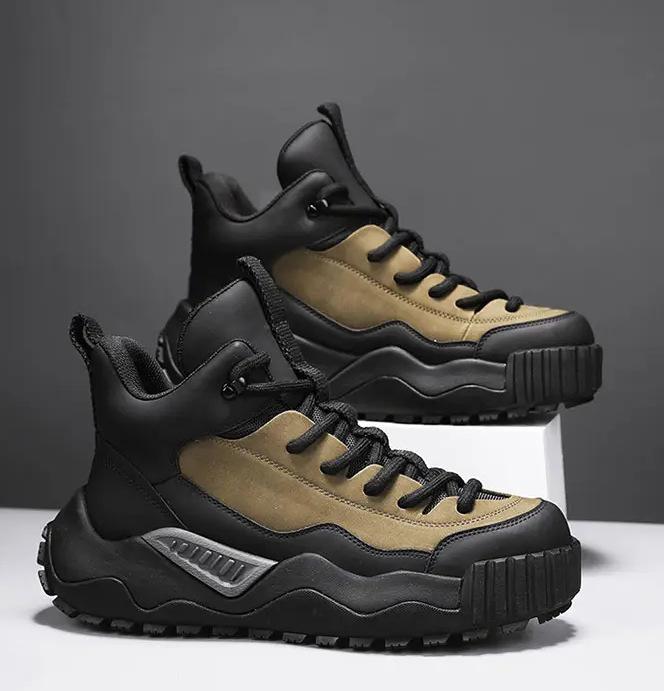 Snow Boots Men's Winter Velvet Thickened Warm Cotton Shoes Fur Integrated Work Waterproof, Non-slip and Cold-resistant Labor Protection Cotton Boots