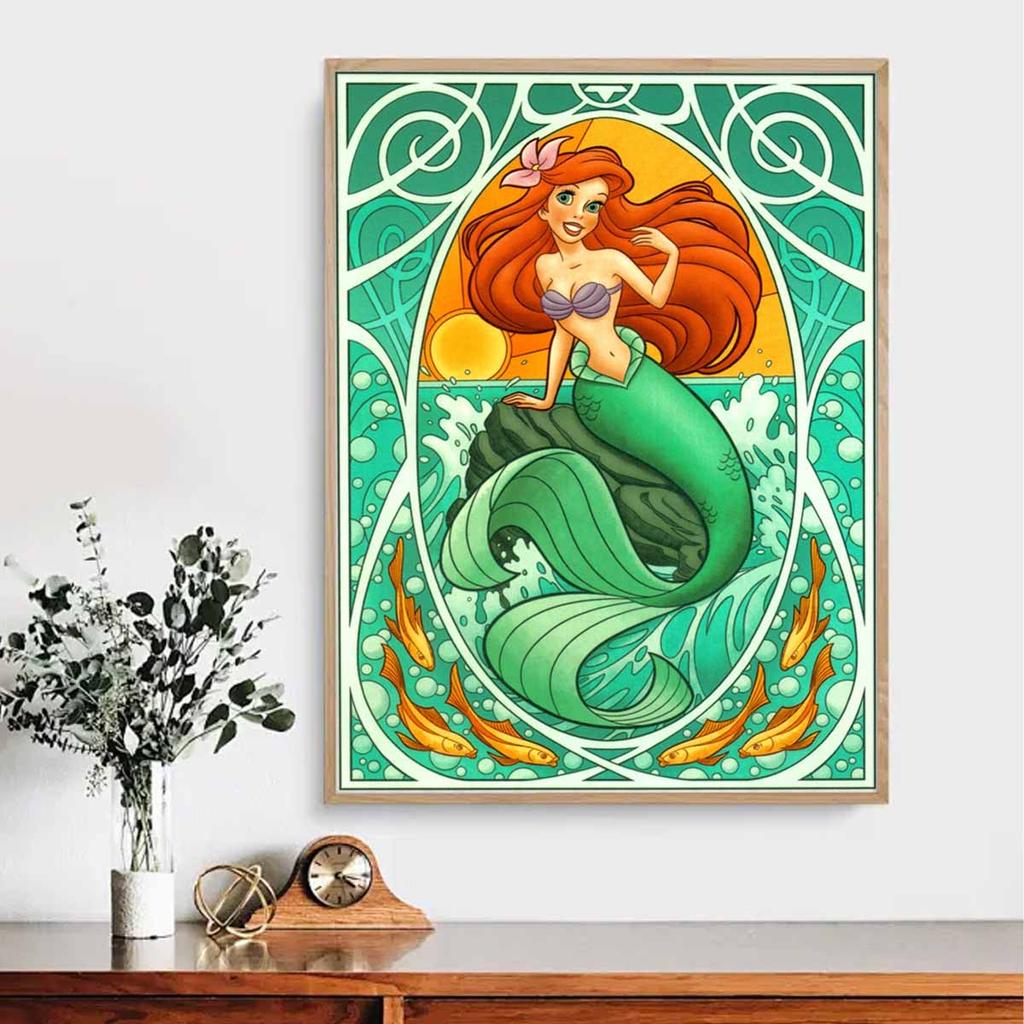 5D Diy Diamond Painting The Mermaid In The Waves Full Drill Rhinestones Mosaic Embroidery Handmade Products Home Decor Gift