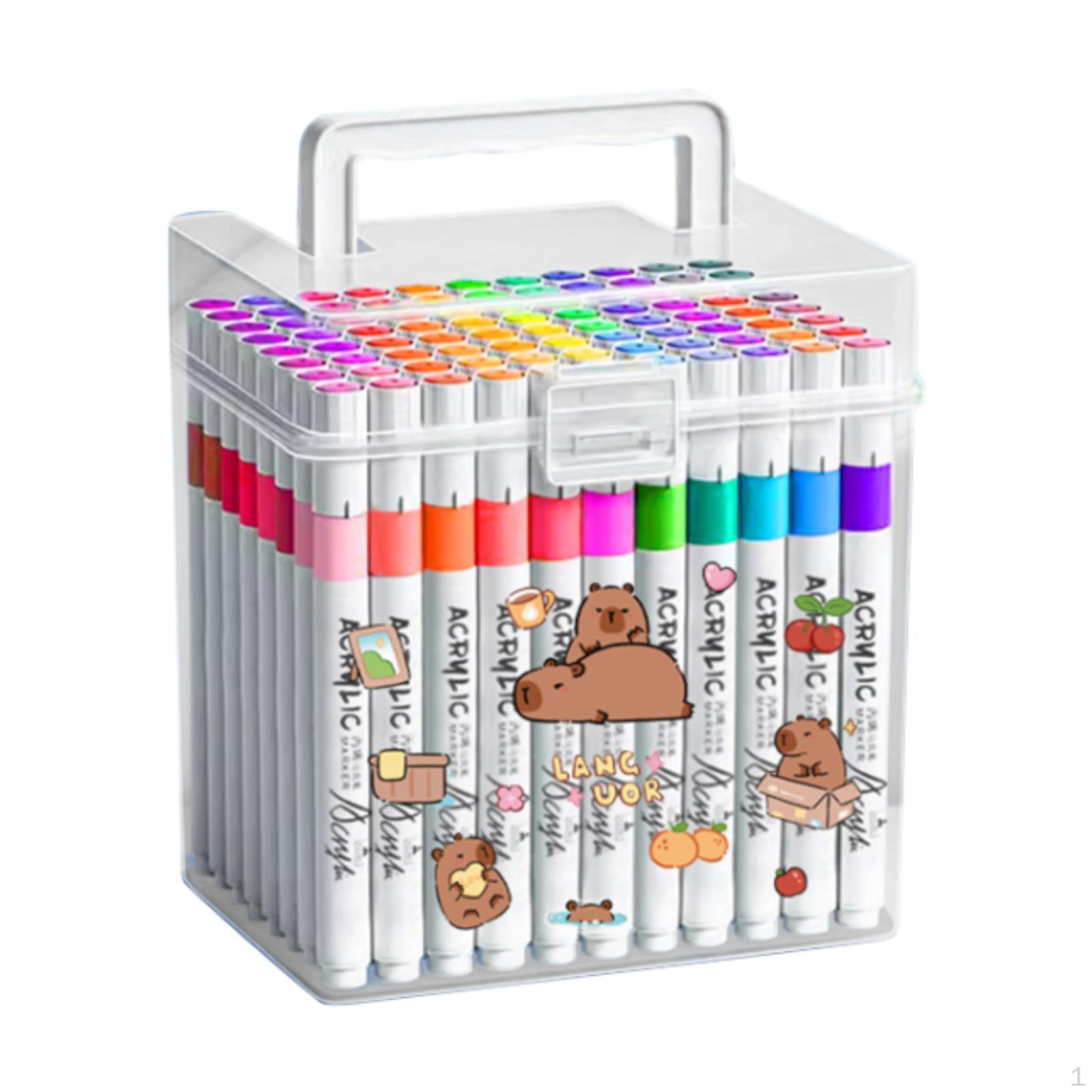 Acrylic Markers for Art Projects with Carrying Case Glass and Wood