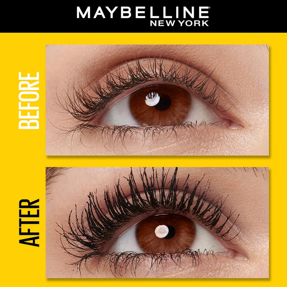 Maybelline New York Volumizing & Lengthening Mascara Waterproof Black 10ml Dramatic Eye Lash Makeup