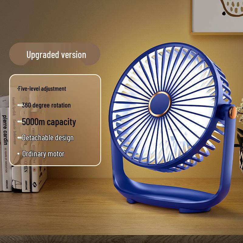 Yabuka USB Rechargeable Desktop Fan with LED