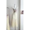 Flower lace pure wind fish Ji girl flower lace mesh fishtail dress medium and long hip sling skirt