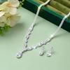 Modeschmuck Damen Wasser Diamant Zirkon Funkelnde Halskette Ohrringe Wassertropfenförmig Leichter Luxus Eleganter Schmuck