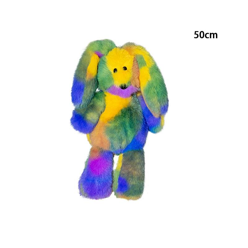 Personalised Rainbow Ombre Bunny Rabbit Teddy Colorful Cute Plush Doll Birthday Gift