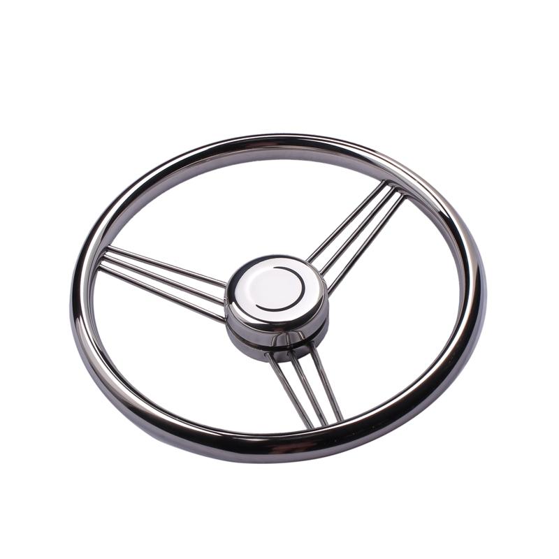 Boat Accessories Steering Wheel Stainless Steel 9 Spoke Knurling 13-1/2'' For Marine Yacht