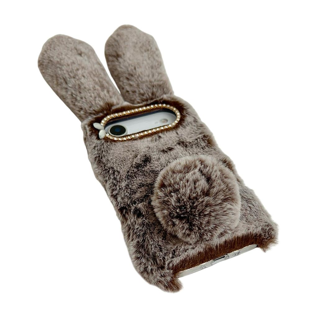Für iPhone Air Case Plüsch Süßer Hase Winter Flauschig TPU Handyhülle