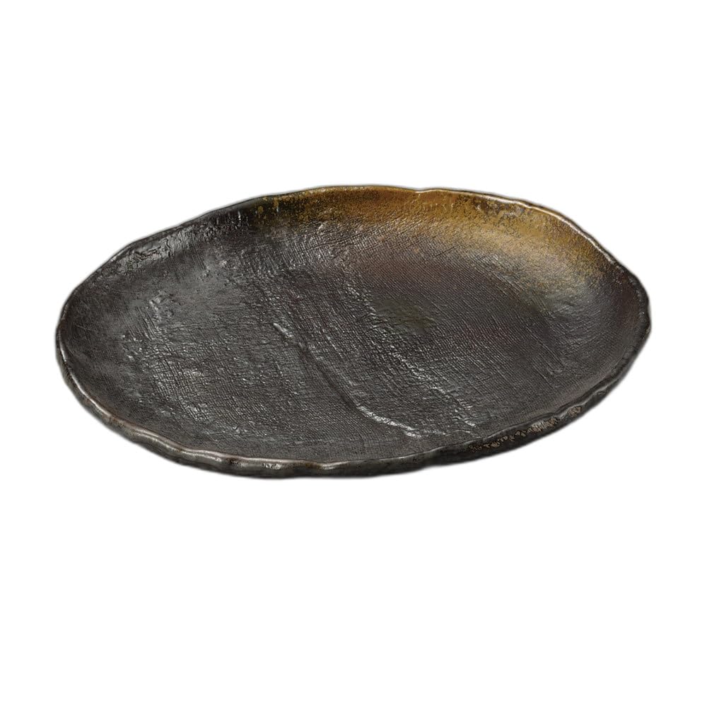 

Amber oval plate Serving plate 10.0 [29.5×24.3×4.3cm]