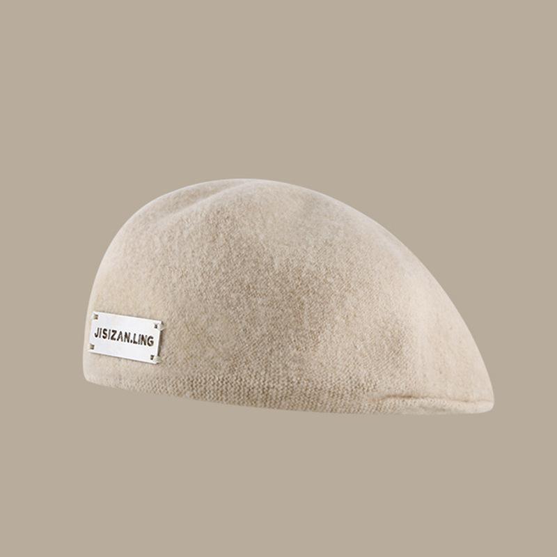 Vintage reverse forward hat Spice girl sweet cool newsboy beret women's big head circumference painter hat shows small face