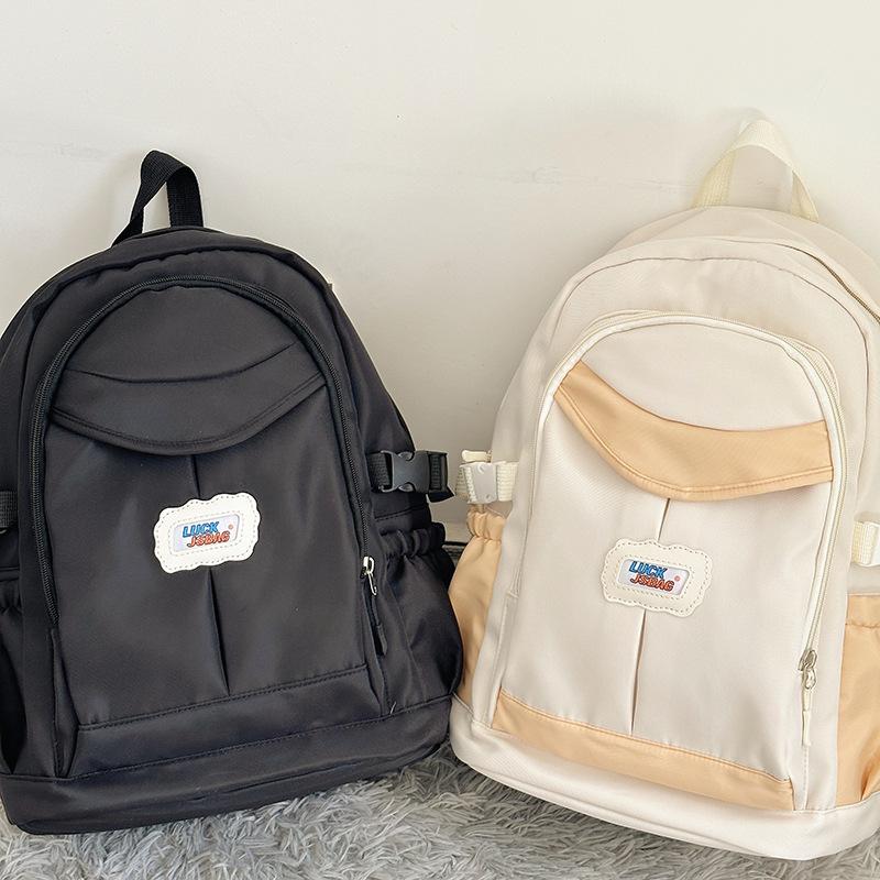 Schoolbag schoolbag female college student Japanese ins small fresh large capacity backpack contrasting color student junior high school student