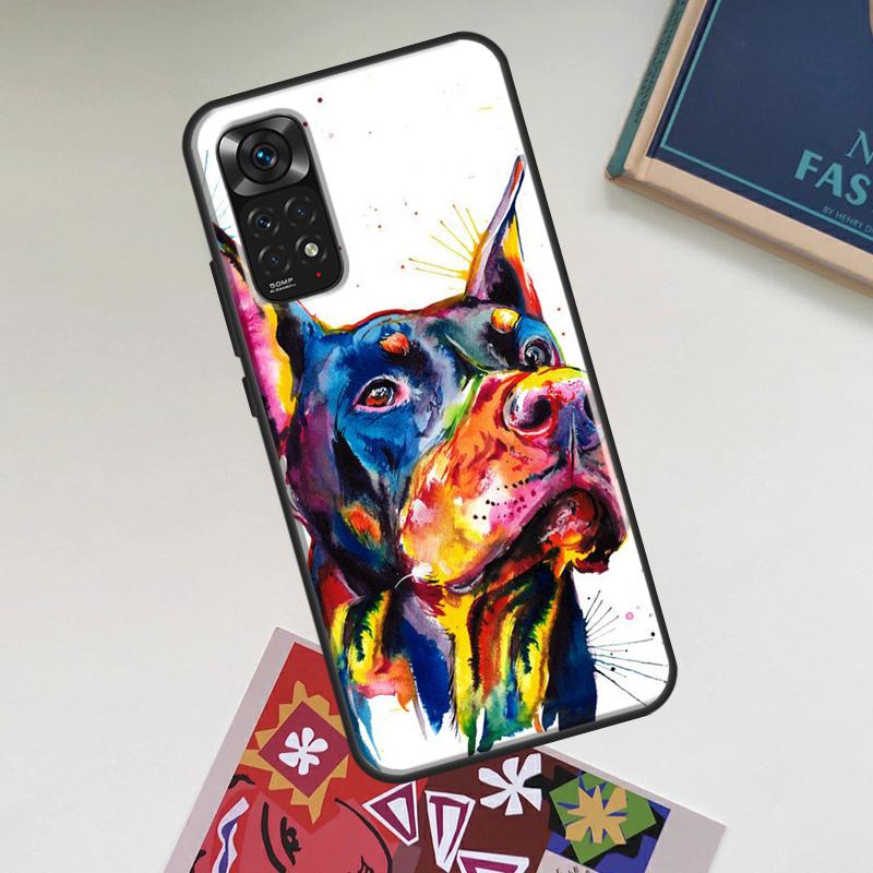 Animals Doberman Dog Case For Xiaomi Redmi Note 14 13 12 11 9 10 15 Pro Plus Redmi 15 15C 14C 13C 12C 10C Cover