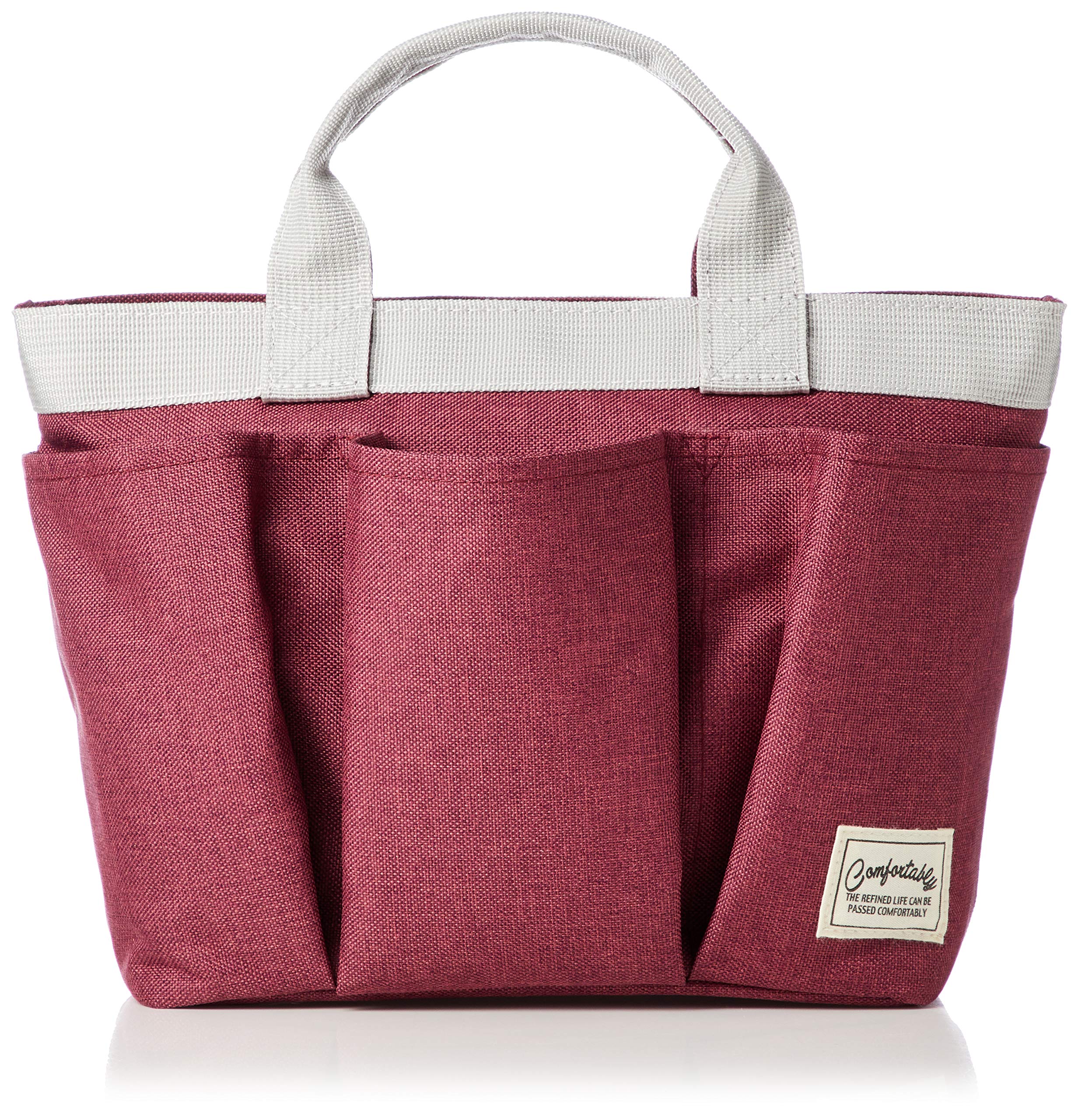 

[Kacha Kacha] Tote Bag, Three-Pocket Lunch Bag, 2001-4069, Burgundy