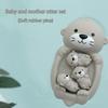 4-teiliges Set Otterfamilie Badespielzeug Baby Badezimmer Spiele PVC Kinder Badewannenspielzeug Für Eltern-Kind Otter versiegelt Schwimmendes Wasser Geschenke