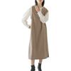 Autumn and Winter Woolen Coat for Women V-neck Solid Color Sleeveless Vest Dress Exterior Style