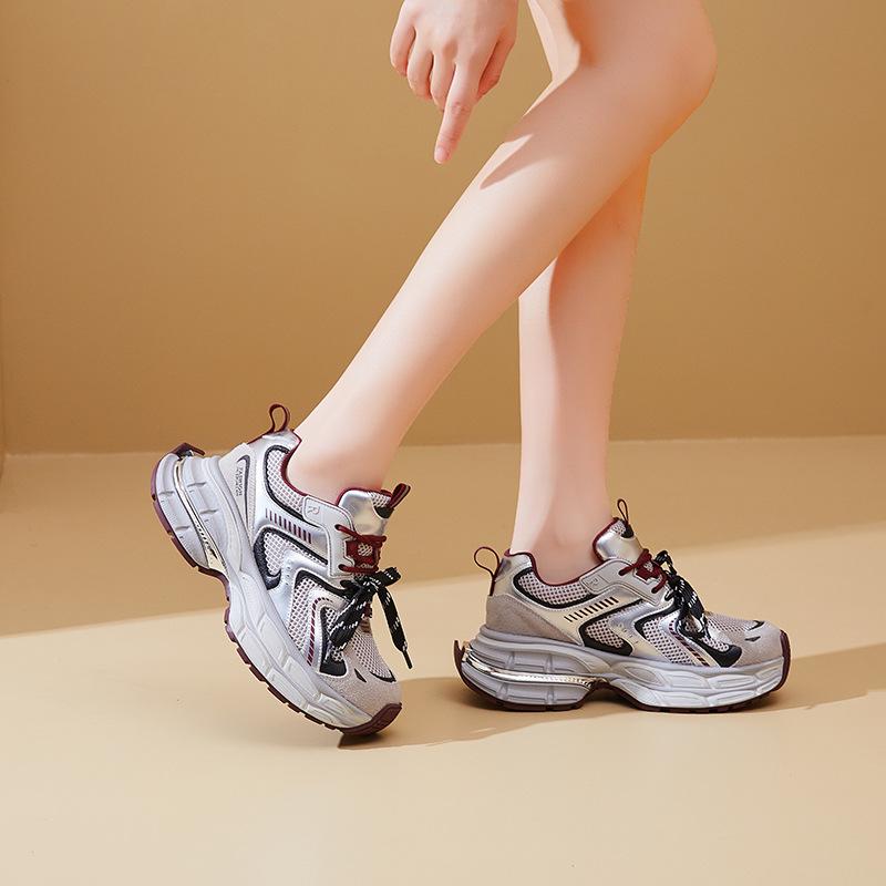 New Dad Shoes for Women Fashionable Thick-soled Sports Single Shoes
