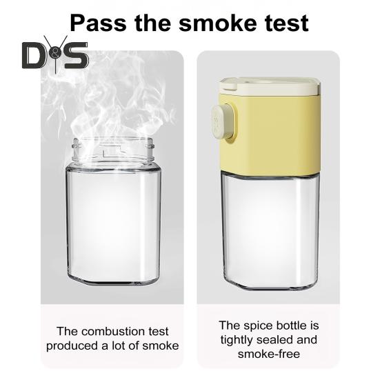 Sypátko na sůl a koření 0,5g Přesný dávkovač s designem odolným proti vlhkosti 200ml Skleněná kuchyňská kořenka bez BPA pro kempování BBQ