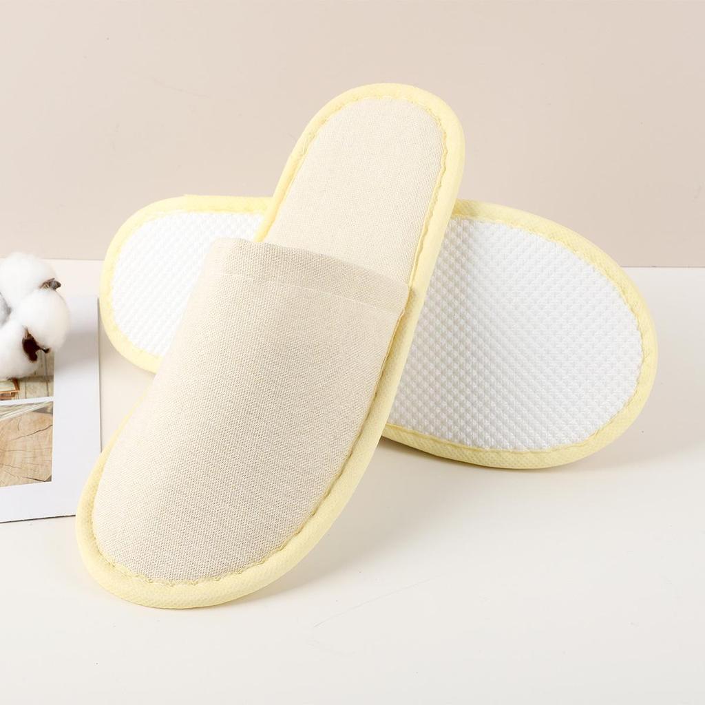 Disposable Non-Slip Canvas Slippers for Hotels and Travel