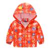 Toddler Kids Cartoon Print Hooded Jacket Boys Girls Lightweight Windproof Zip Up Casual Outerwear Coat