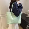 2025 Summer Women's French Tote: Large Capacity Solid Color Shoulder Handbag with Letter Design