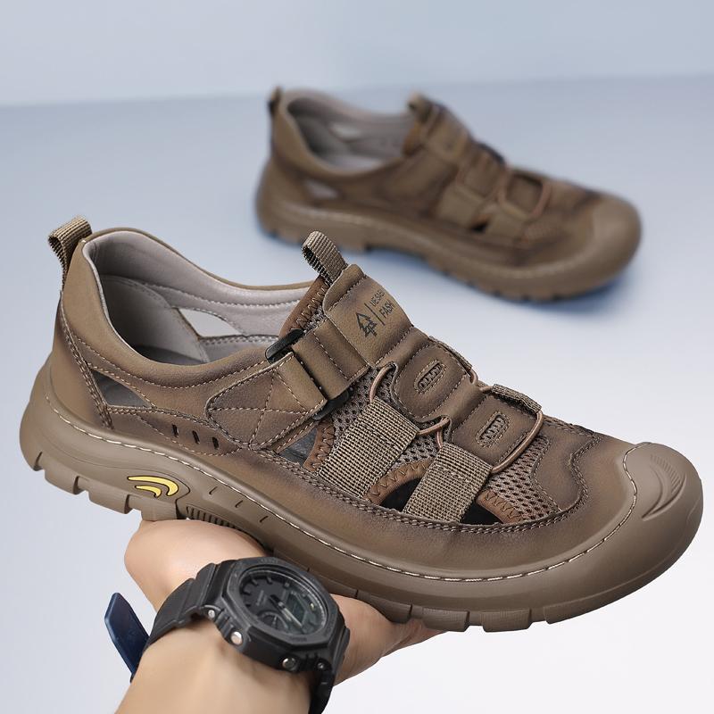 Fashion New Design Men Wading Aqua Shoes Athletic Outdoor Sandals Anti-Slip Rubber Sole Hiking Sandals Quick-Dry Beach Shoe Summer Flats