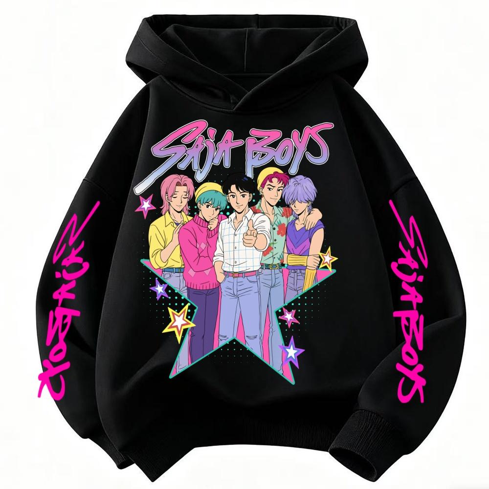 Children's Hoodie KPop Devil Hunter Printed Children's Cartoon Fashion Autumn Casual Warm Coat Hoodie