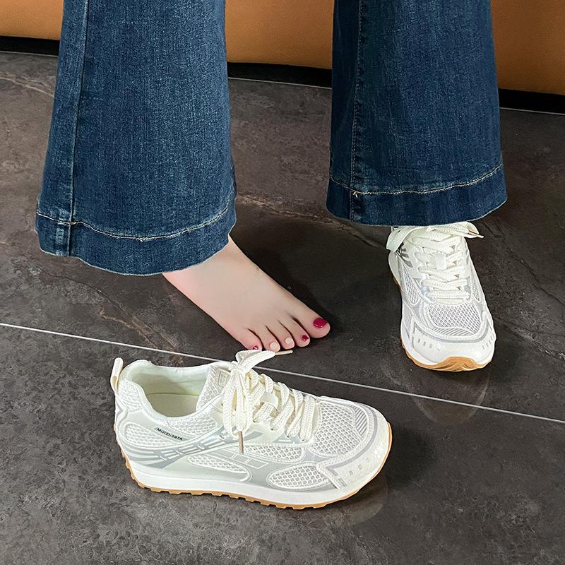 Sommer Mesh Casual Sportschuhe Damen Ins Tide Atmungsaktiv Vielseitig Forrest Gump Schuhe Leichtgewicht Laufschuhe Dad Shoes