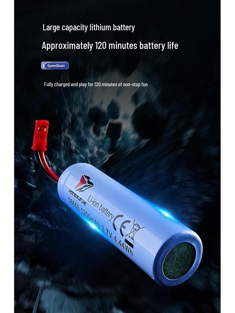 HJ819 Remote Control Speedboat: High-Speed, Rechargeable 2.4G RC Boat with LED Lights, Perfect for Kids