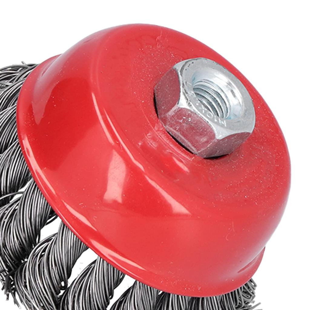 Strong Cup Brushes for Disc M10 Powerful Abrasive Steel Wire Cup Wire Outer Diameter 75mm 5-Pack Grinders, Thread, Brushes, Brushes,
