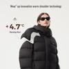 Tamboer Women's Short Puffer Down Jacket with Detachable Scarf