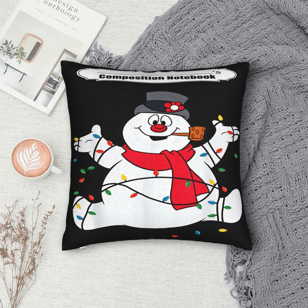 Pillow Case Snowman Frostys Soft Pillow Cover For Sofa Bedroom Home Decor Vintage Pillowcases