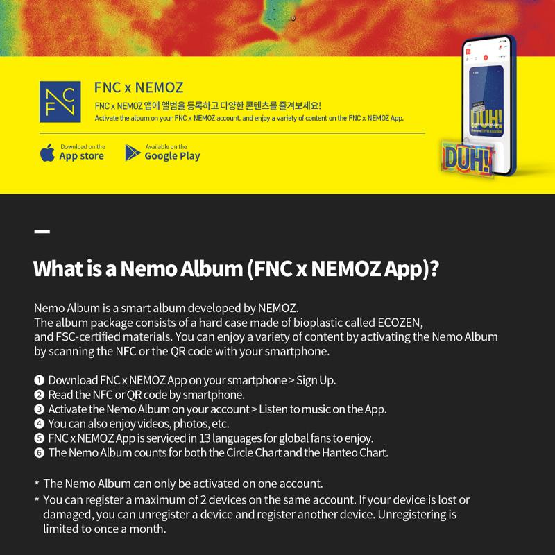 P1Harmony 8th Mini Album DUH! (NEMO ALBUM Ver.)