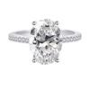 Large Oval Zirconia Ring - Popular Engagement Ring Accessory for Women's Hands