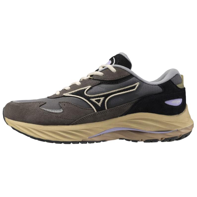 Mizuno Wave Rider Quiet Shade Magnet Unisex Sneakers Grey Black D1GA330914