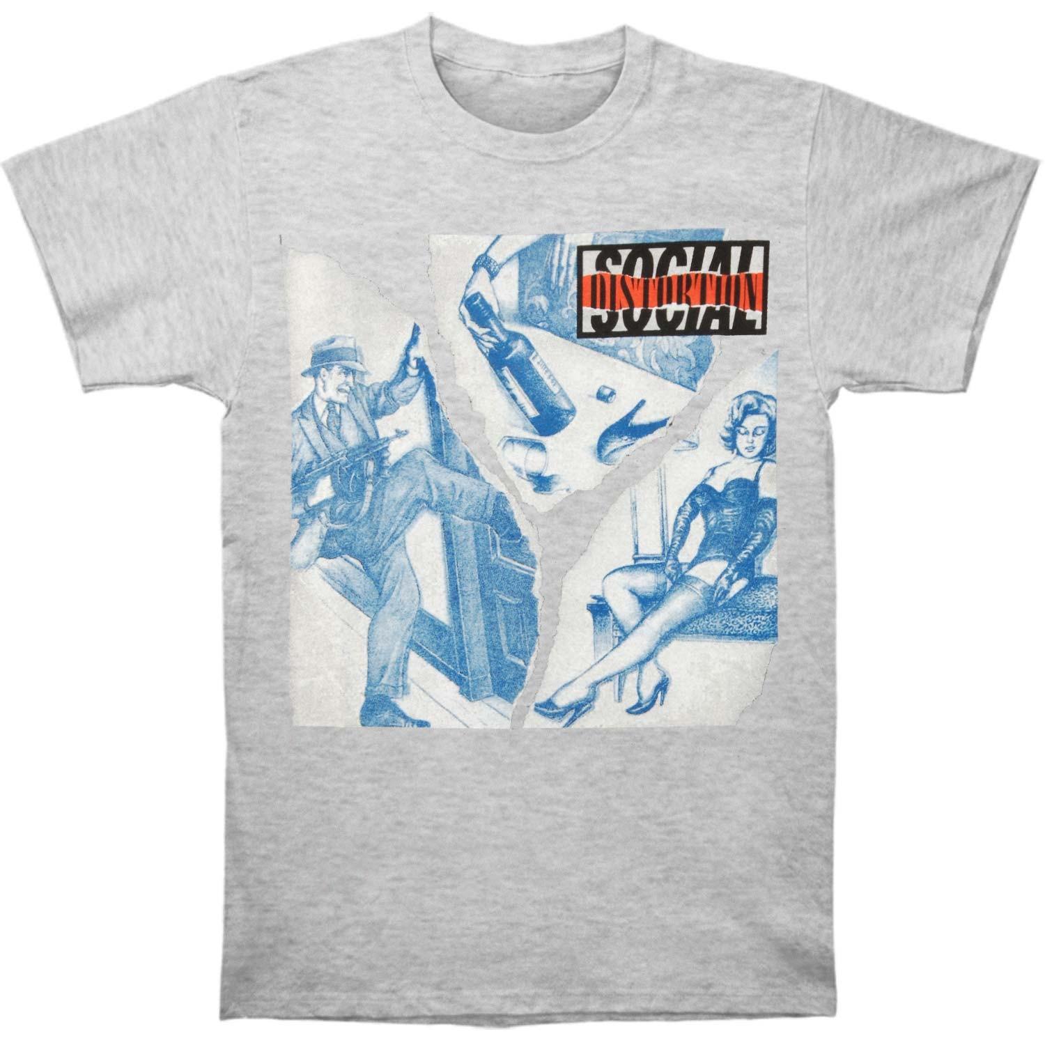 Men s Social Distortion Bootleg Tee T-shirt Small Grey S