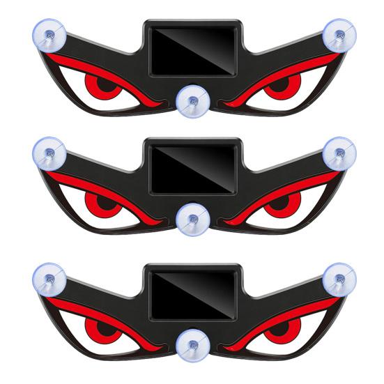 

3Pcs Solar LED Car Decorative Light with Dynamic Eye Design USB-C Rechargeable Smart Sensor Car Light Vibration-Activated Suction Cup Mount Car 3pcs