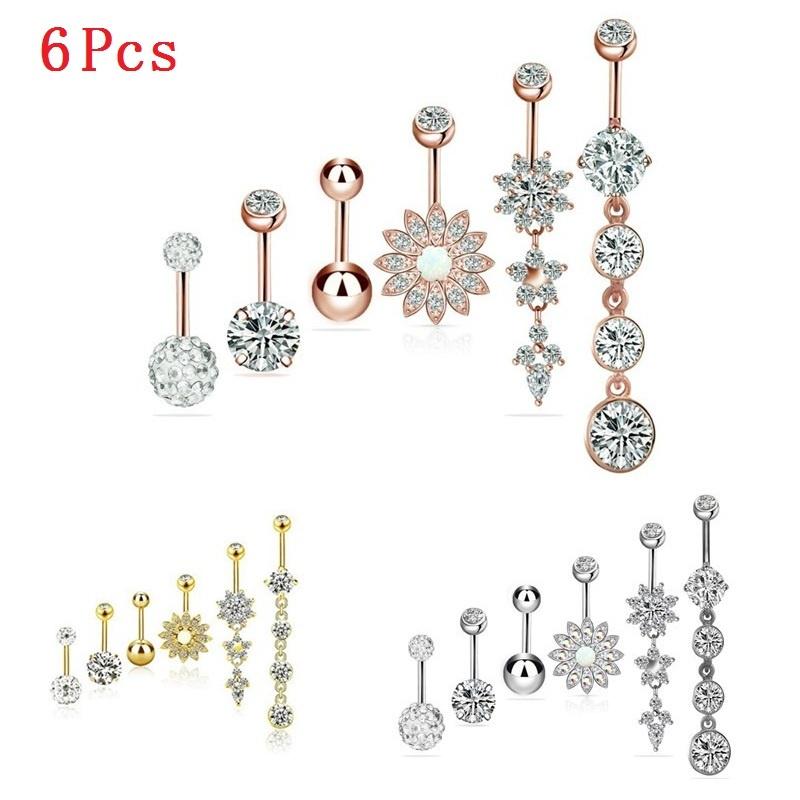 Buy Navel Rings Set Body Piercings Jewellery Accessories Belly Button